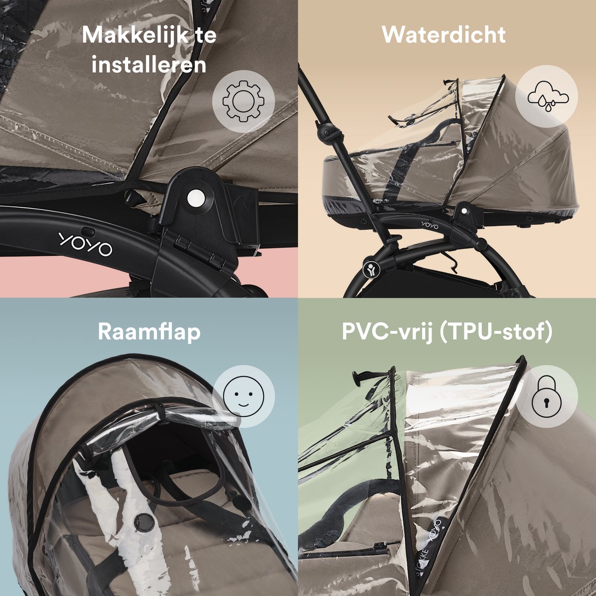 Stokke YOYO Reiswieg regenhoes - Bescherm je kind tegen - afbeelding 3
