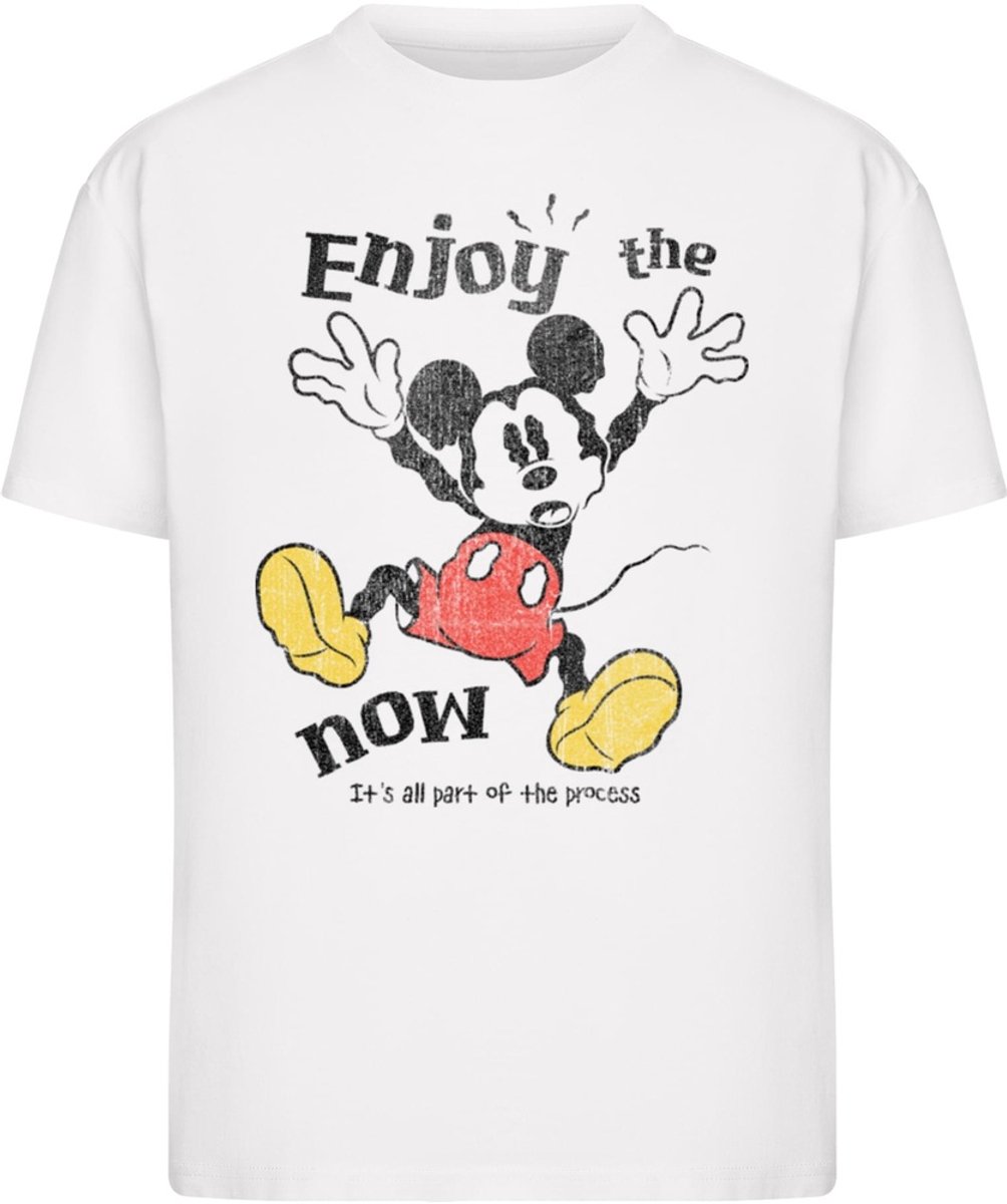 Merchcode Mickey Mouse -T-shirt „Enjoy The Now“ MC1272