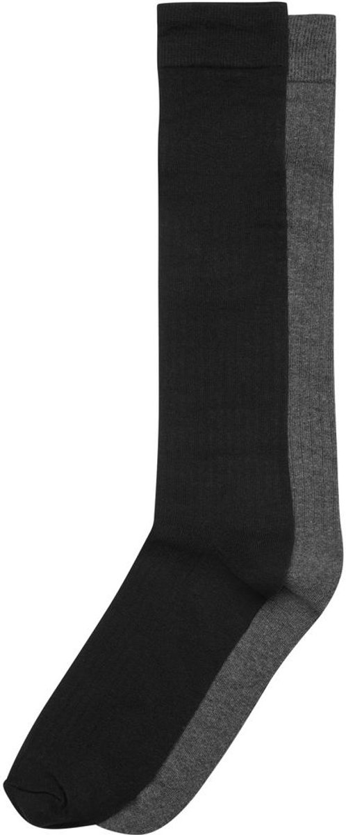 Urban Classics High knee 2pack Overknee sokken 43/46 Zwart