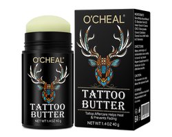 O'CHEAL |Tattoo Boter Roller Stick | Tattoo care stick | Tattoo Butter / Boter Tatoeage | Vegan | Tattoo Kleurfixatie, hydraterend, huidvoedend, zacht, tattoo-crème, Tattoo Vaseline | Nieuwe Tattoo Bescherming & Kleur behoud | Tattoo Verzorging | # 1
