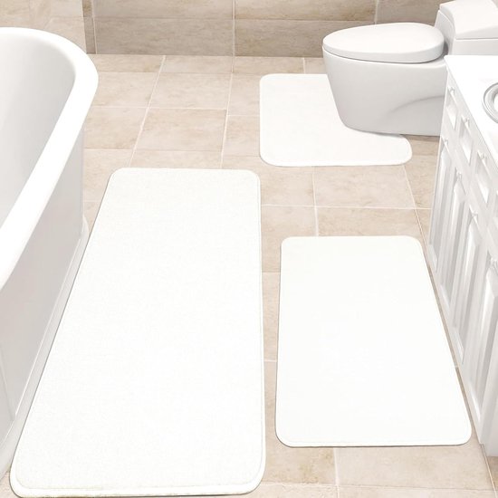 Bari Badmat / Toiletmat - Badkamer Set 2-Delig - Anti-slip - Grijs Bari Badmat / Toiletmat - Badkamer Set 2-Delig - Anti-slip - Grijs