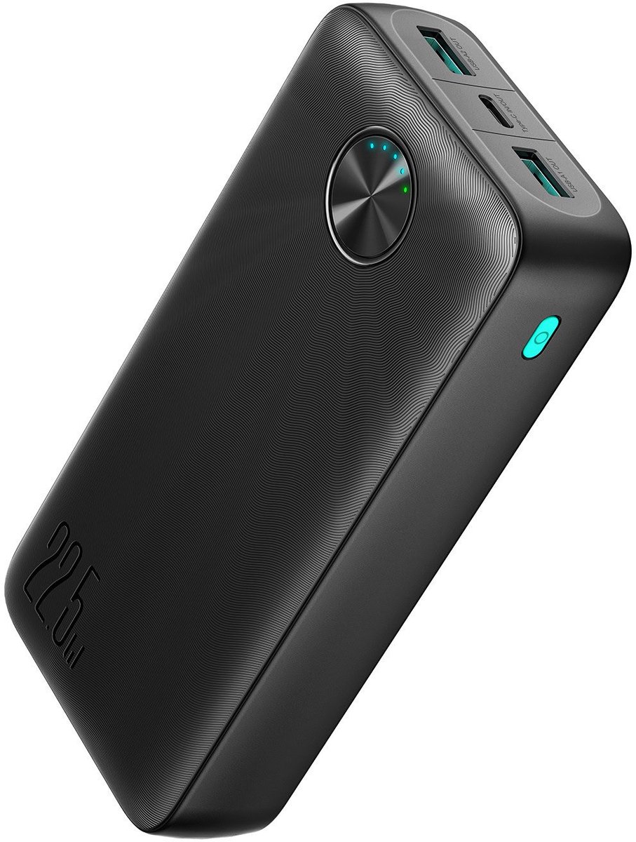 Joyroom 22.5W LED Power Bank Snellader - 20000 mAh inclusief USB-C kabel - Zwart