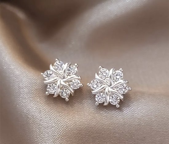 Vibe - Étoile des neiges - Noël - Argent - Étoile - Bijou - Cadeau - Fêtes - Boucle d'oreille