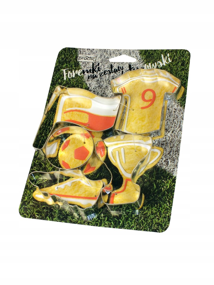 Voetbal Koekjesvormpjes Set - 5 Stuks - Metaal