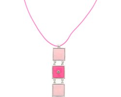 Behave - Ketting met Roze Hanger - Speelse Trendkleur - Y2K Stijl
