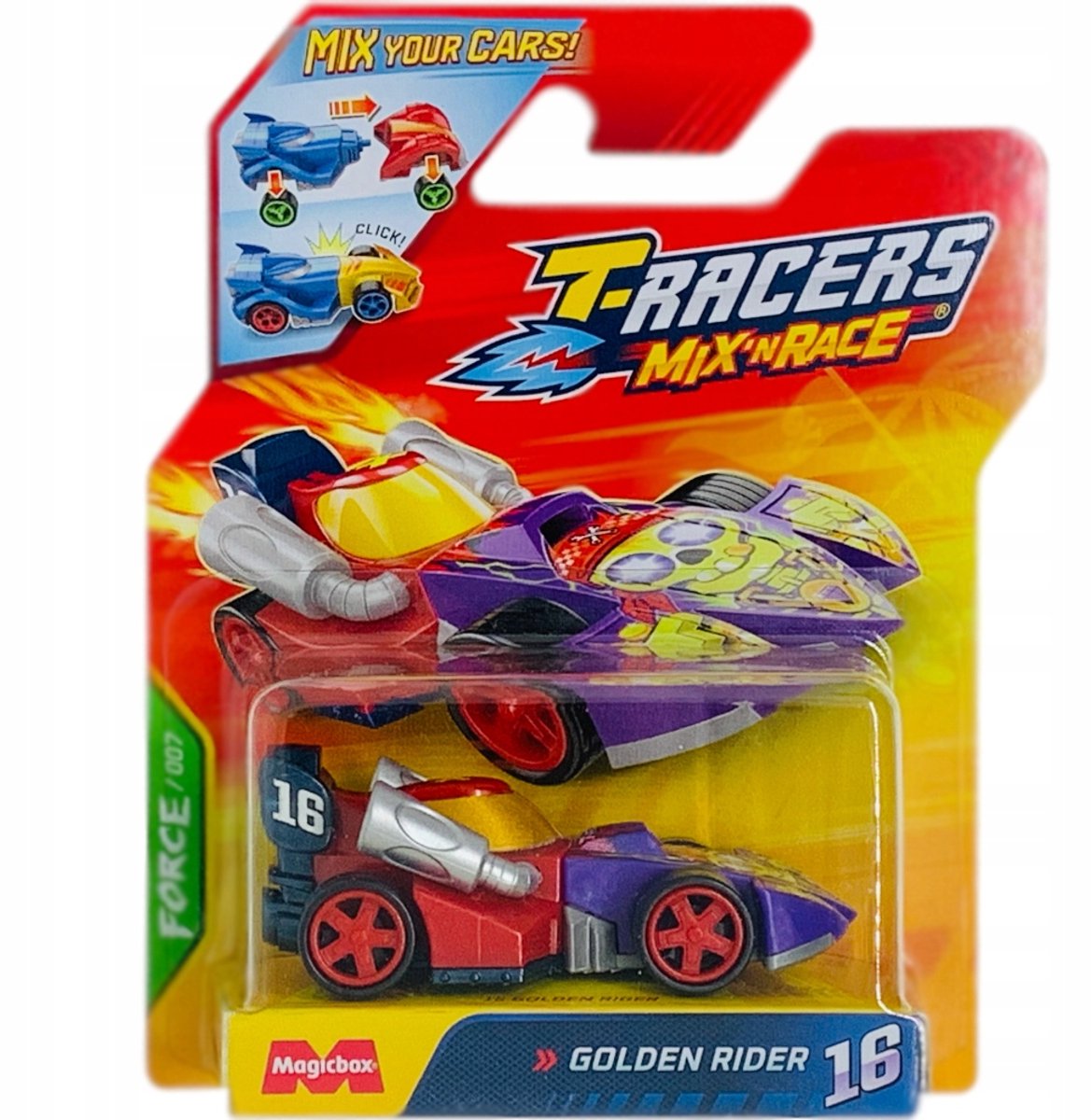 T-Racers 2.0 Mix 'n Race Golden Rider 16 Auto - Force 007