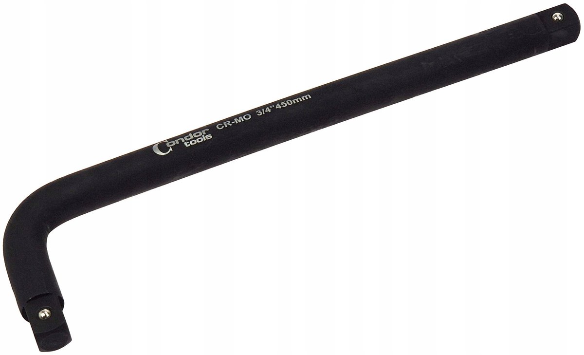 L-vormige 3/4" dopkraai, 370 x 110 mm, Condor CT.1218