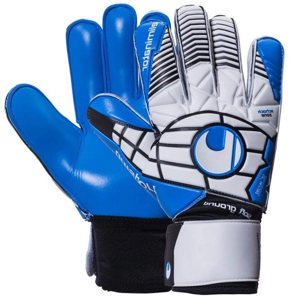 Uhlsport Eliminator Soft Pro - Keepershandschoenen - Maat 11 - Wit - Zwart - Blauw