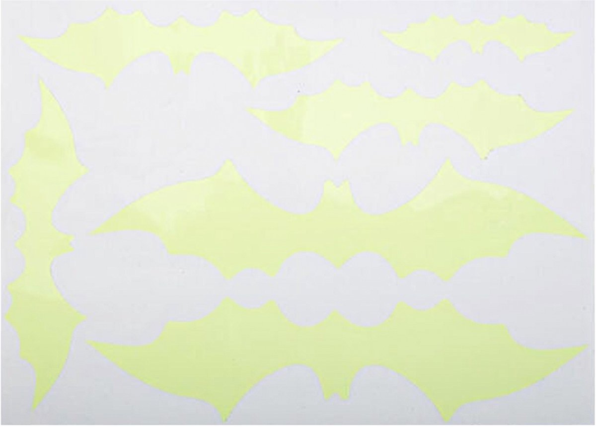 ARTYFETES - Glow-in-the-dark vleermuisstickers 2,5 tot 6 cm