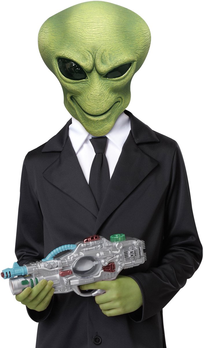 Vegaoo - Alien masker en handschoenen voor volwassenen