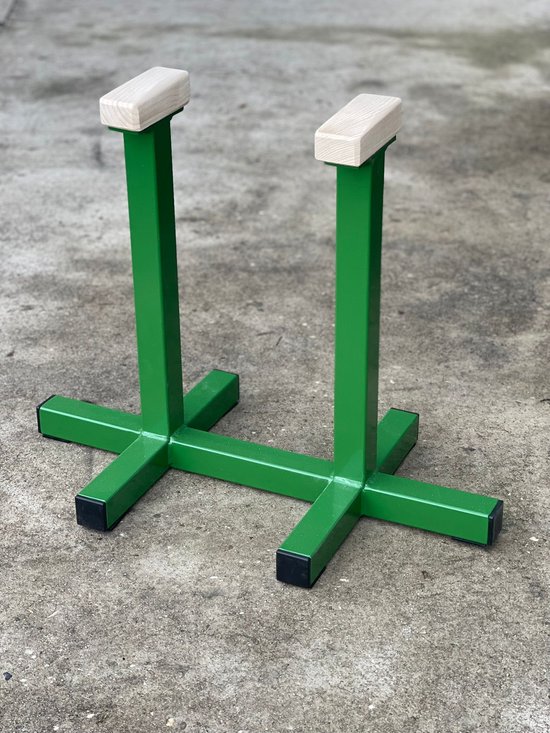 Poteaux d'entraînement à l'équilibre sur les mains pour acro/gymnastique, supports doubles verts
