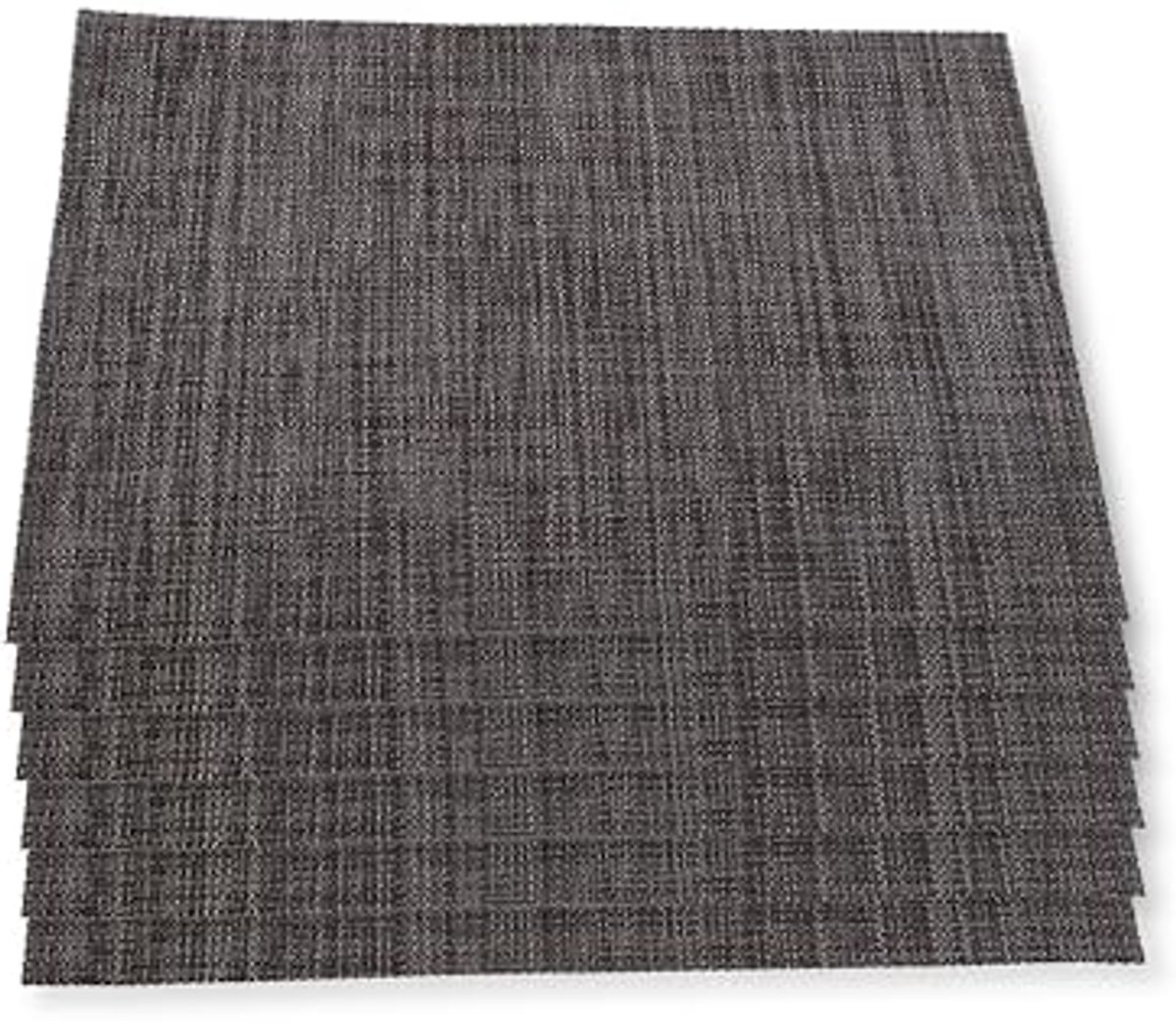 Set van 6 Donkerbruine Placemats - Duurzaam, Gemakkelijk te Reinigen en Op te Bergen
