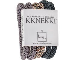 foto van Knekki bruine gevlochten haarelastieken