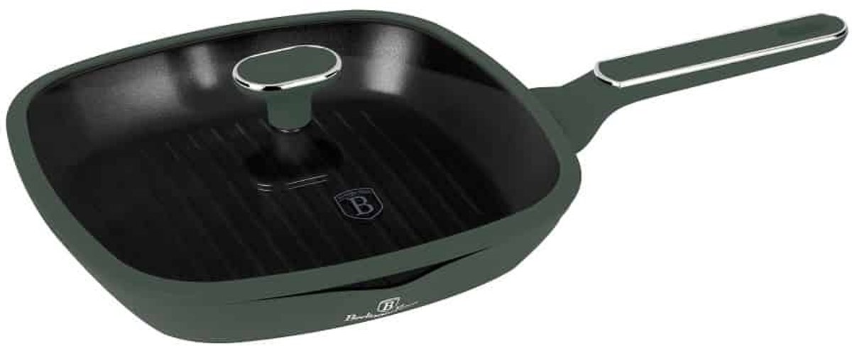 Berlinger Haus 8162 - Grillpan met deksel - 28 cm - Matt Green Collection