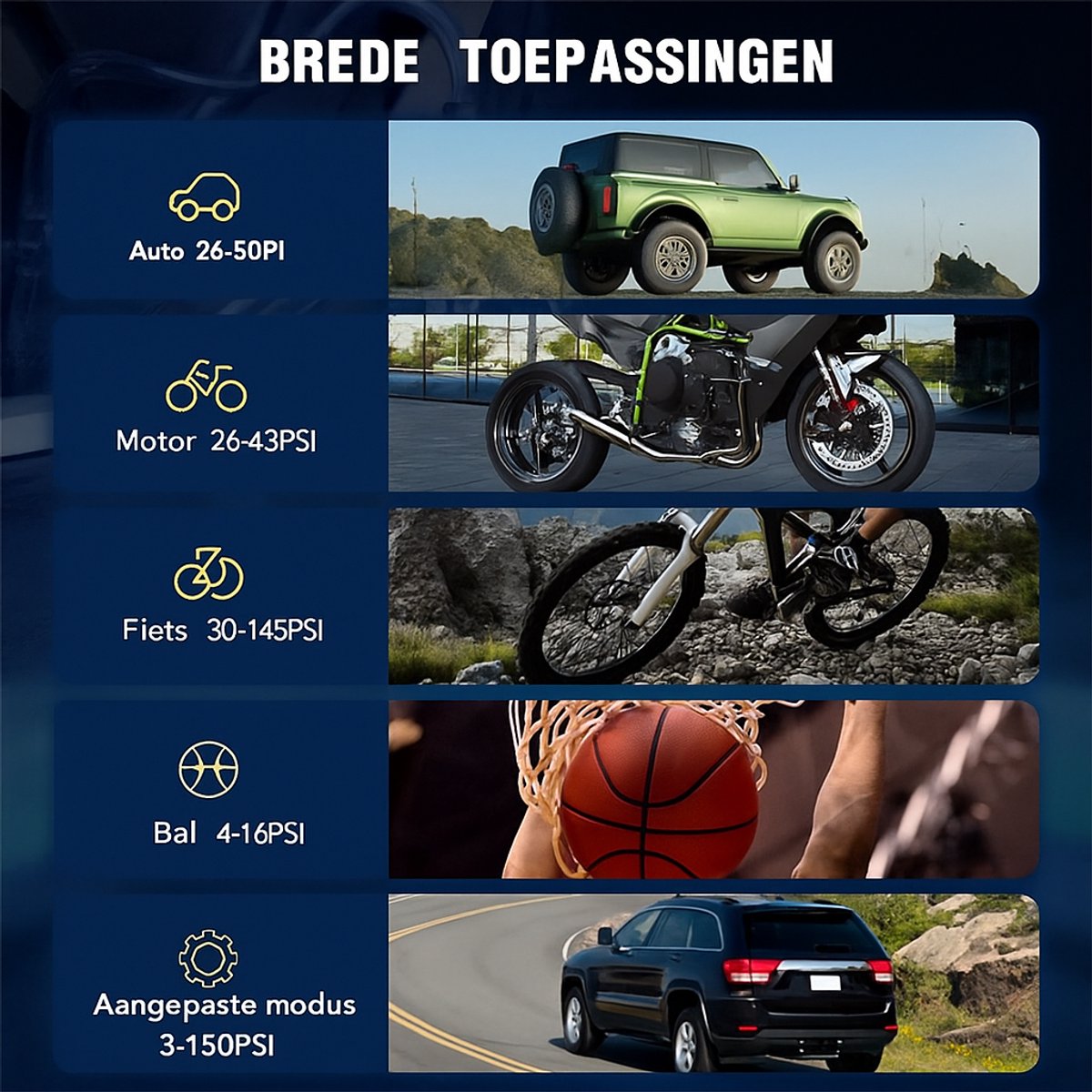 Xendari Draagbare Luchtcompressor 12V thumbnail 4