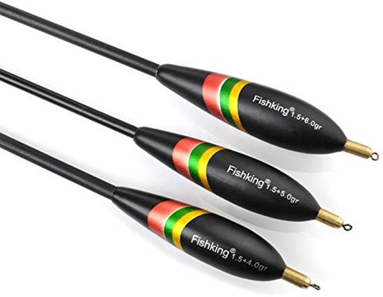 Fishing Floats, Fishing Floats, Fishing Accessories Floats, Wooden Fishing Set, 1.5 + 6 g, 1.5 + 5 g, 1.5 + 4 g, for Professional Fishing Tool, 3 Pieces — afbeelding 4