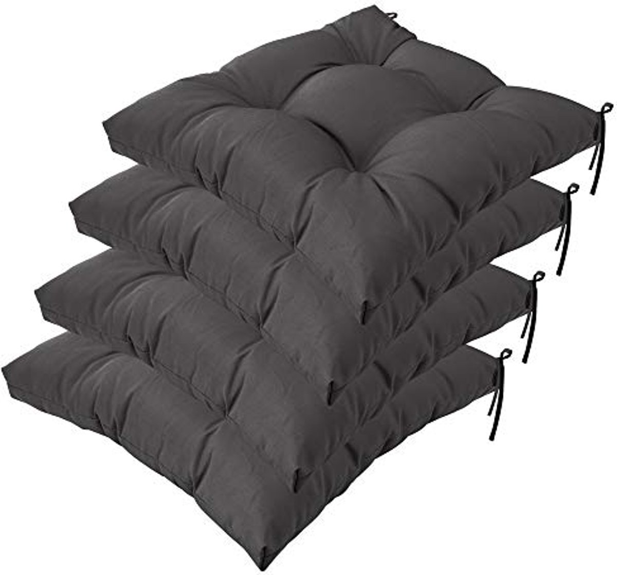 Zitkussen voor Binnen/Buiten - 47 cm, Set van 4 - Donkergrijs