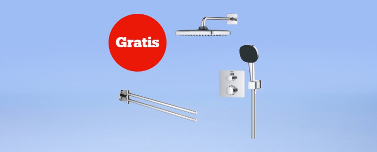 Gratis handdoekhouder bij