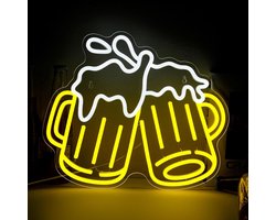 Daity Muurdecoratie bier neonbord - dimbaar bar neonbord - LED bier neonbord - geschikt voor man cave - bierbar - pub - winkel - slaapkamer - restaurant - club - hotel - feestdecoratie cadeaus