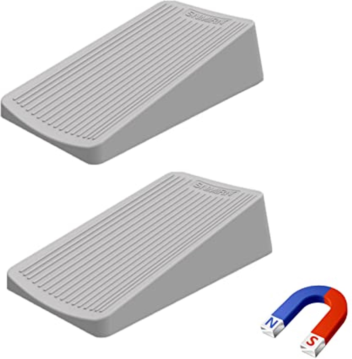 Rubberen deurstopper - antislip deurstopper met U-vormig ontwerp, ideaal voor alle vloertypen - 2 stuks