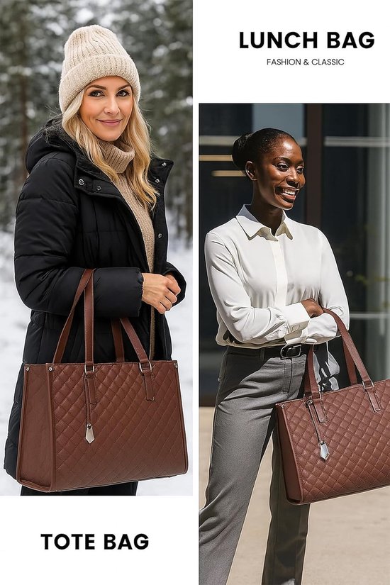 Fanxinzttc lunchtas voor dames, werktas met geïsoleerd lunchvak, grote