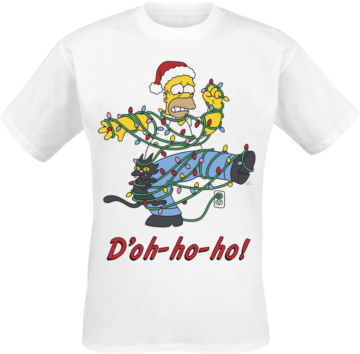 The Simpsons Ho Ho Doh Heren T-shirt - wit - XL