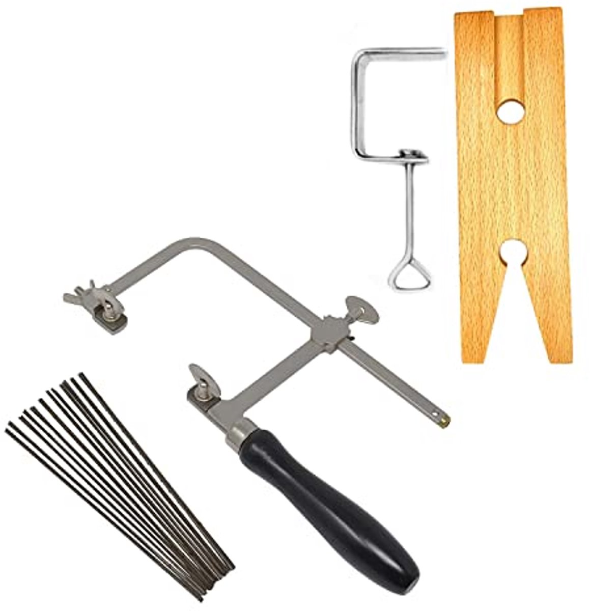 Professionele 3 in 1 Juweliers Zaag Set met Houten Handvat en 144 Blades voor Hout en Metaal