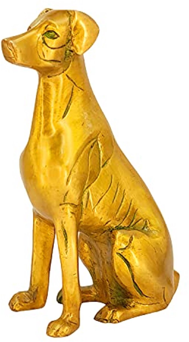 Hondenstandbeeld Vastu decoratief beeldje voor interieur en Feng Shui tafeldecoratie