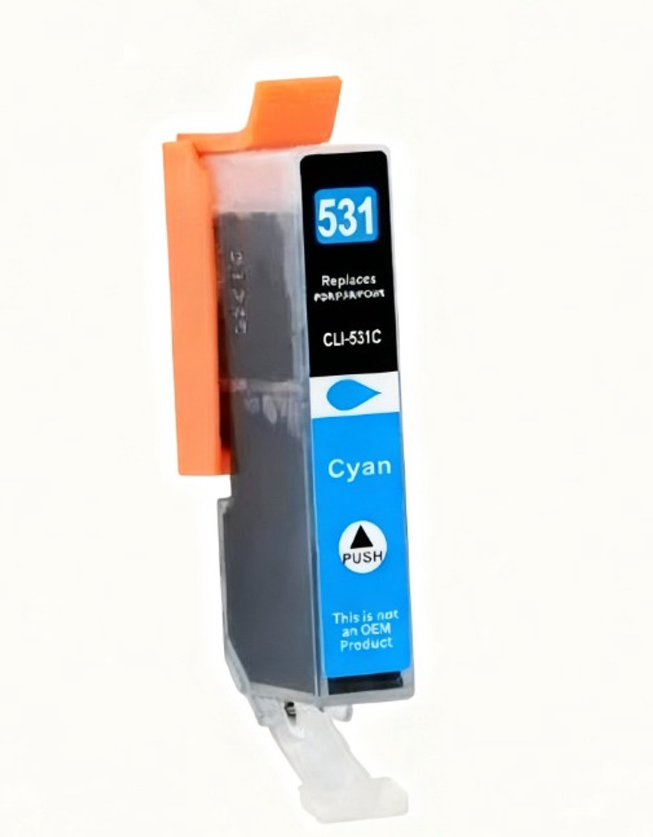 Inktcartridge Geschikt voor Canon PGI-530 / CLI-531 | 1x Cyaan cartridge Geschikt voor Canon Pixma TS8750 - TS8751 - Inktpatronen - Inkt - printer