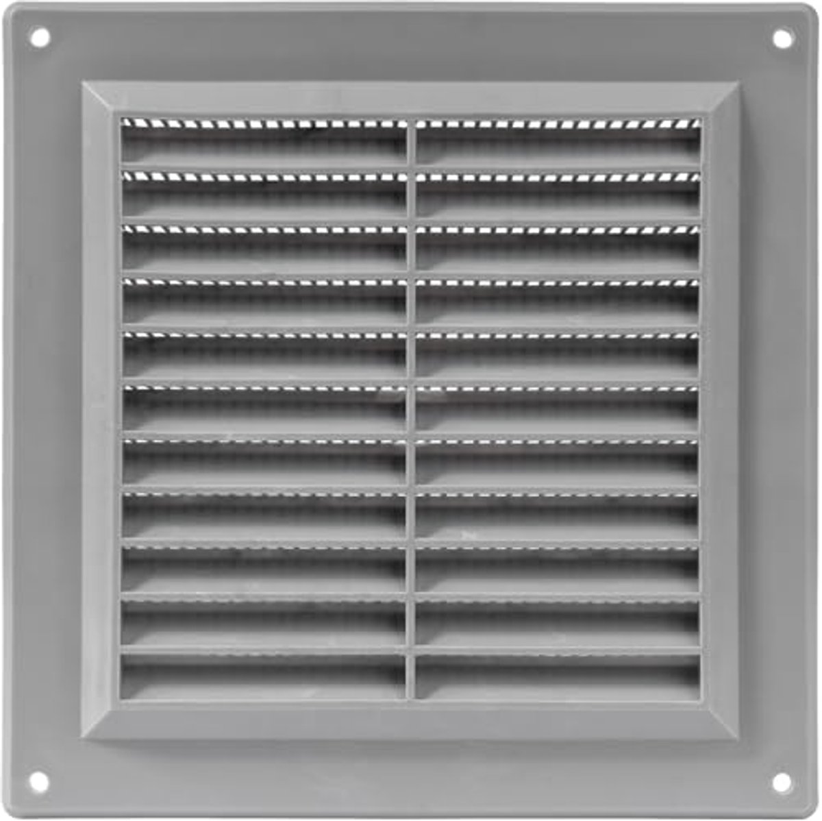 Vierkant kunststof ventilatierooster 150 x 150 mm met insectengaas voor HVAC ventilatie
