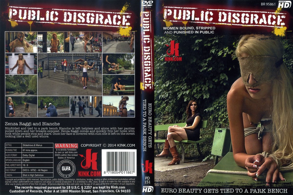 PUBLIC DISGRACE - Euro Beauty gets tied to a park bench - PD151