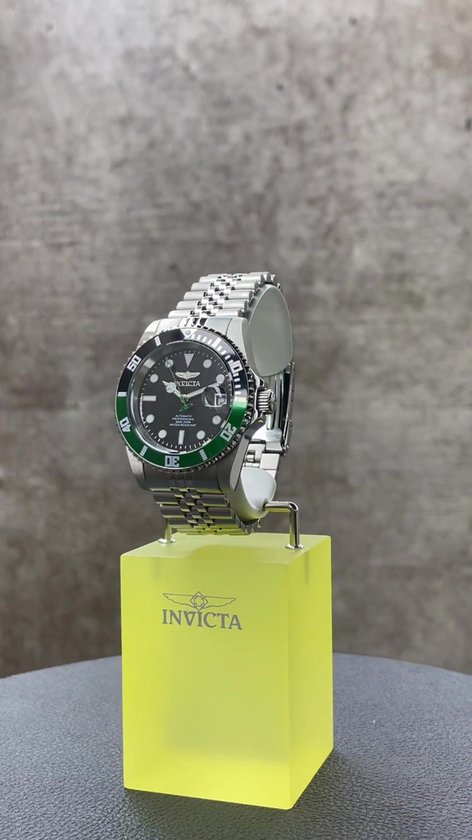 Invicta Pro Diver 29177 Heren Horloge - Waterdicht - Analoog - Automatisch Uurwerk - Roestvrij Staal met zwarte Wijzerplaat - 42mm