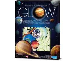 4M Glow In The Dark Stickers - Planeten En Supernova Maxi - 100 Sterren - Muurdecoratie Kids - 3 Jaar