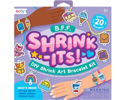Ooly - Shrink-its! DIY Shrink Art Kit - B.F.F - Krimp Kunst Kit - De Set Bevat 20 Voorgesneden Krimpbedels En 4 Kleuren Koord - Bedels Zijn Gemaakt Van Lichtgewicht, Duurzaam Plastic - Geschikt Vanaf 6 jaar