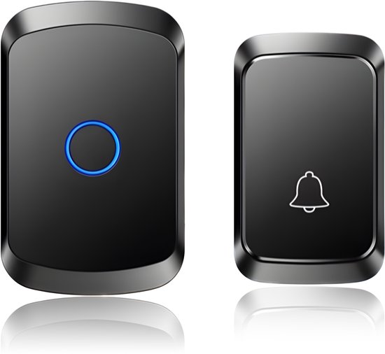 Sonnette sans fil étanche avec contrôle du volume - Zwart
