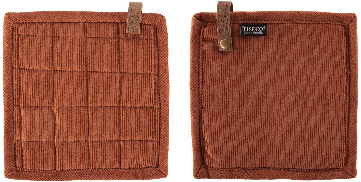 Tiseco Velmar Pannenlap - 2 Stuks - 20 x 20cm - Cognac