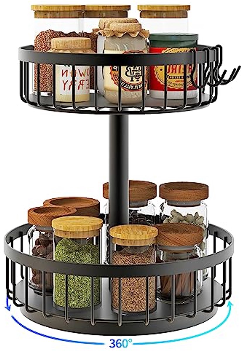 Kruidenrek met 360° Rotatie - Multifunctionele Keukenorganizer en Cosmetische Organizer
