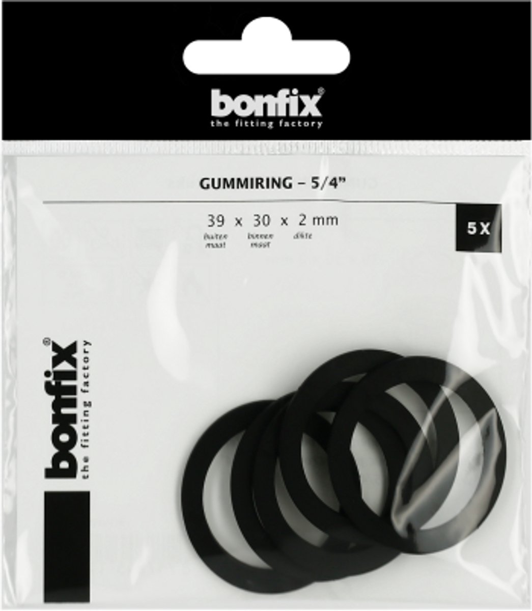 BONFIX Gummiring 5/4" (39 x 30 x 2 mm) 5 stuks