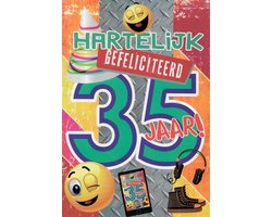 Verjaardagskaart 35 Jaar - Wenskaart Verjaardag - Kaart 35 Jaar