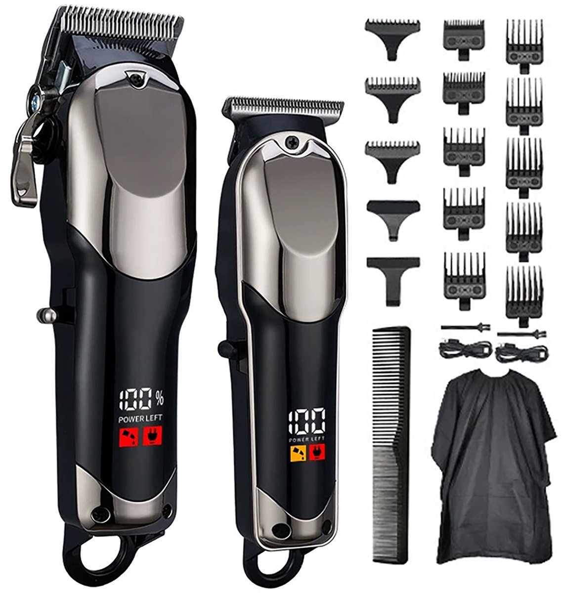 IBETTERTEC - Professionele Draadloze Tondeuse & Precisietrimmer - Haartrimmer - Baardtrimmer Set - Lange Accuduur - Trimmer set-Voor Precisie Kapsels Fades en Baardverzorging voor Mannen en Kappers - Cadeauset voor Heren