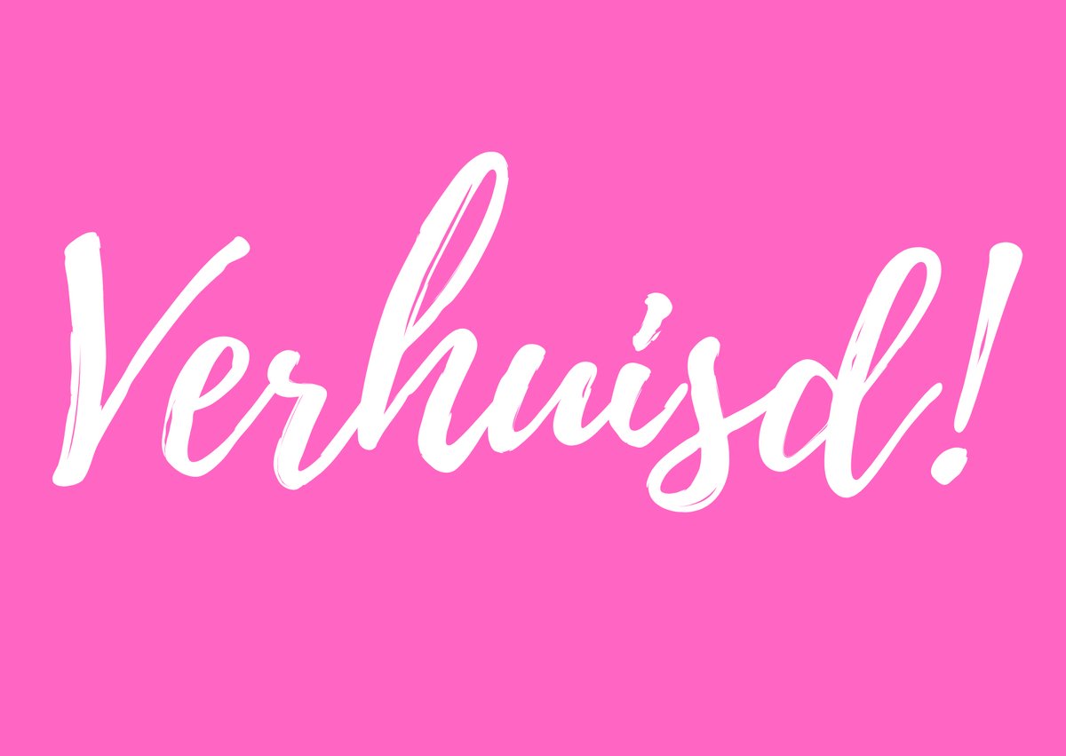 Verhuiskaarten 20 stuks - VERHUISD Fel roze - Ibiza A6 - adreswijziging - Studio Juulz