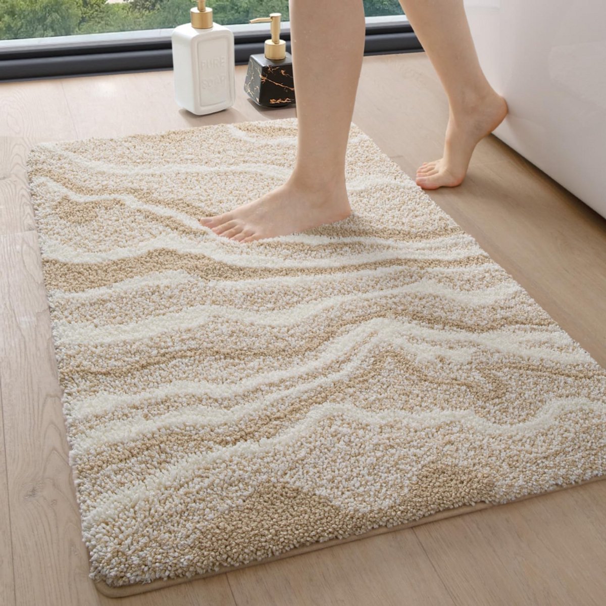 MKSS® Badmat Anti Slip - Douchemat - Bathroom Mats - Beige
