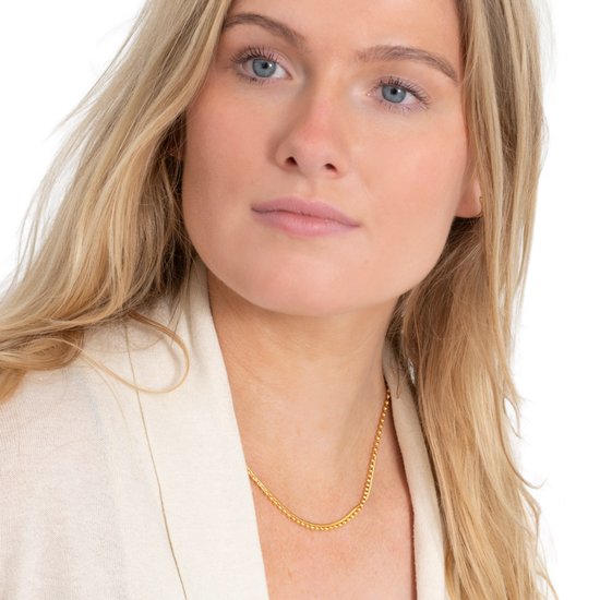 Chaînes AB - Collier - Chaîne en or - Serpent - Boule - Or - Plaqué or - 18K