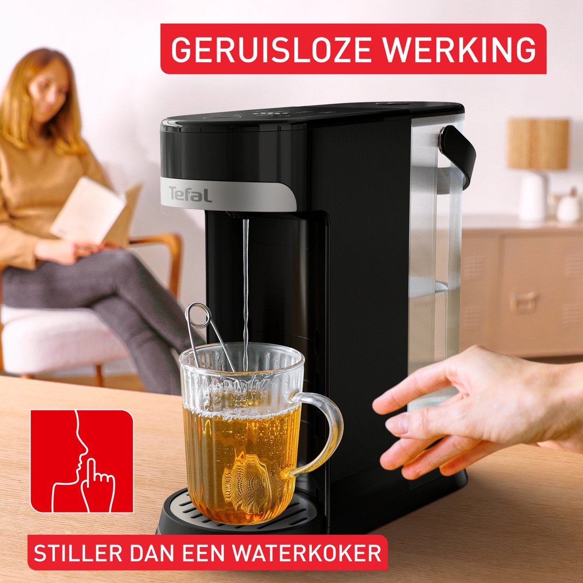 Tefal Instant Hot Water BR3508 - Heetwaterdispenser - Instant Waterkoker - 2L - Instelbare Temperatuur en hoeveeheid - Compact Design — afbeelding 5