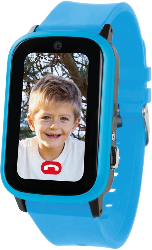 One2track Connect UP blauw | GPS horloge voor kinderen | Bekijk de locatie van je kind. Stel veilige zones in. En videobellen met de leukste smartwatch voor kinderen