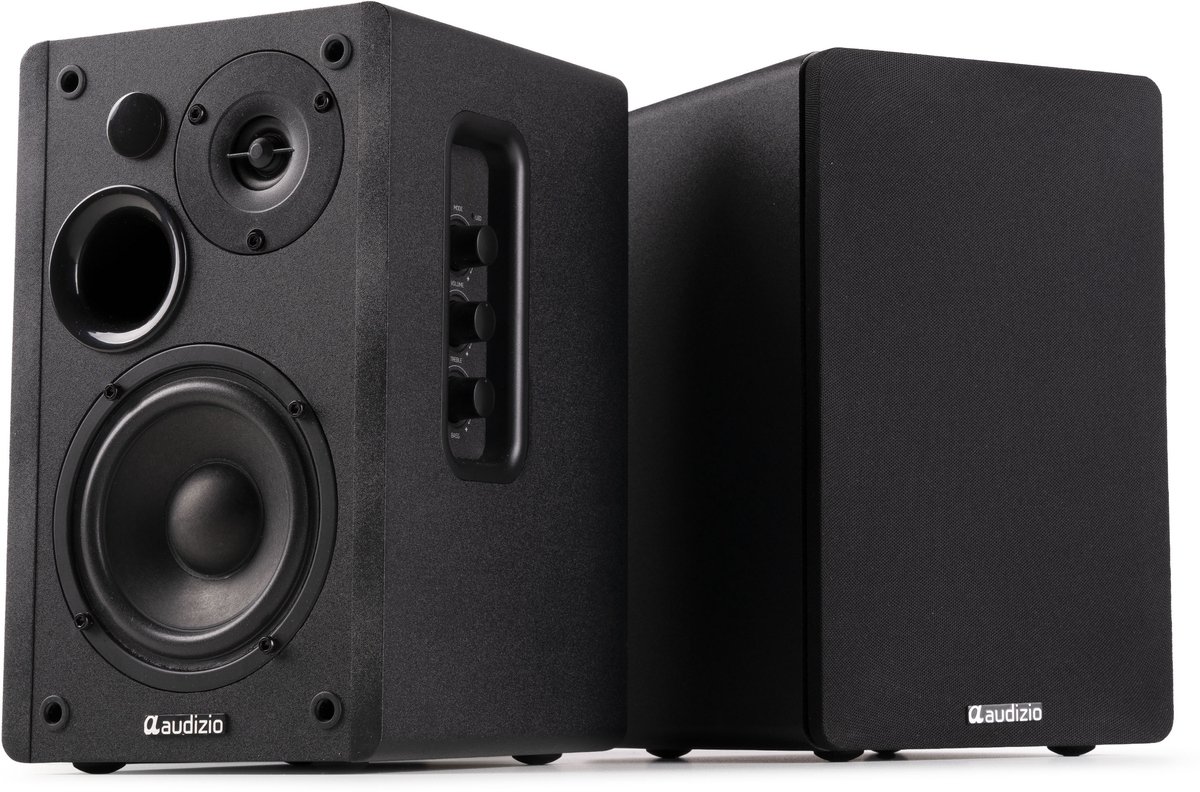HiFi speakers - Audizio KS01 - Boekenplank speakers - Bluetooth - 80W - Zwart