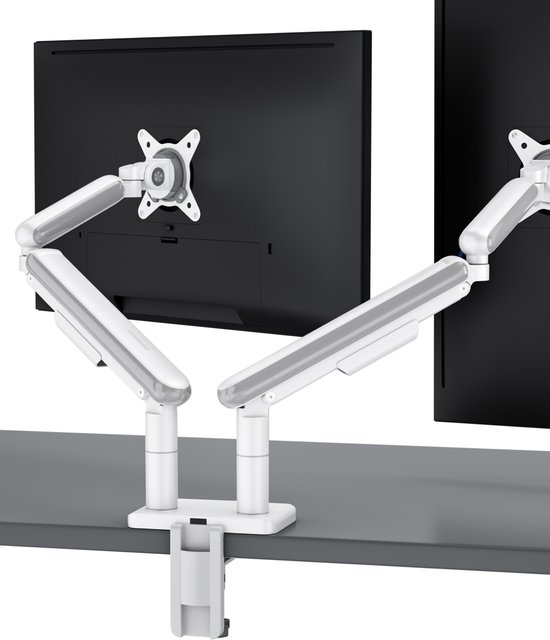 Desktronic Monitorarm Dubbel Wit - voor 2 schermen - 17-32 inch - Bol