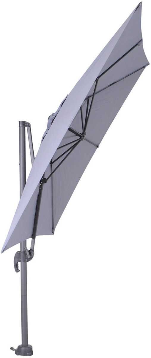 Garden Impressions Zweefparasol Hawaii S 250x250 - donker grijs - licht grijs – foto 6