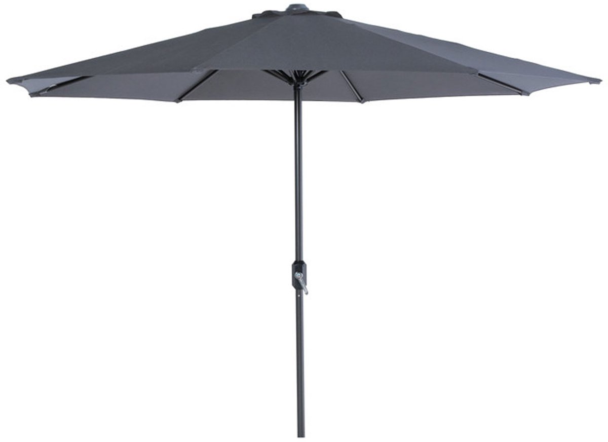 Bol.com Garden Impressions Lotus  - parasol - Ø300 cm - donkergrijs aanbieding