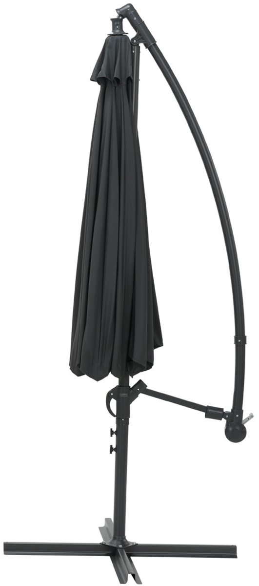 Bol.com Garden Impressions - Parasol - Athene - Ø300 cm - Frame royal grey - Donkergrijs aanbieding